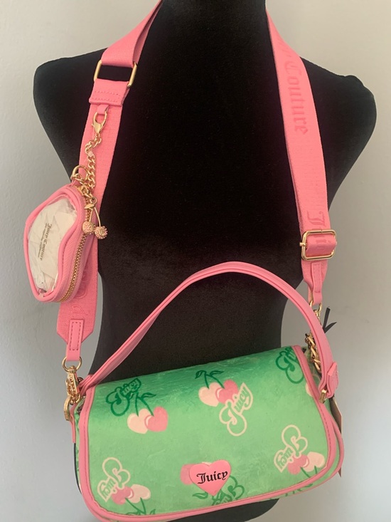 Juicy Couture Handbags - 🆕- Juicy Couture Retro Juicy Cherry  Shoulder Bag Retro Green Multi